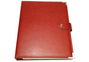 Red Cabrini PU Ring Binder